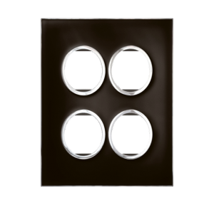 Legrand Arteor 2 x 4M White Mirror Cover Plate With Frame, 5759 44